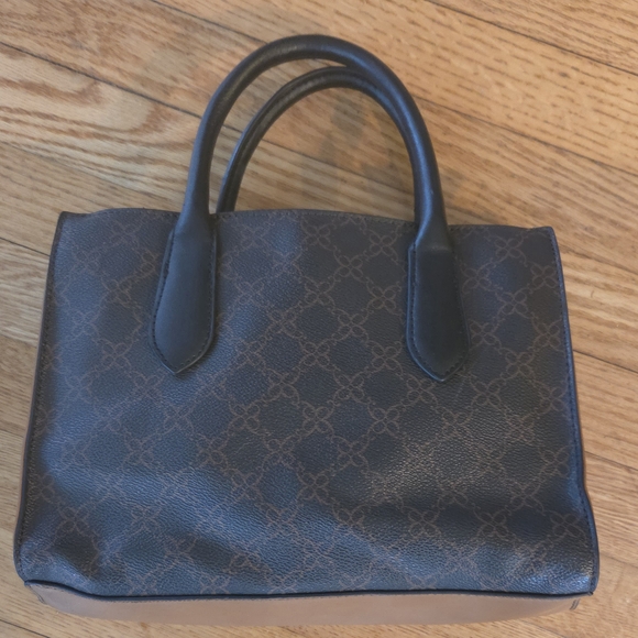 Nine West Elegant Black and Brown Satchel - Picture 4 of 4